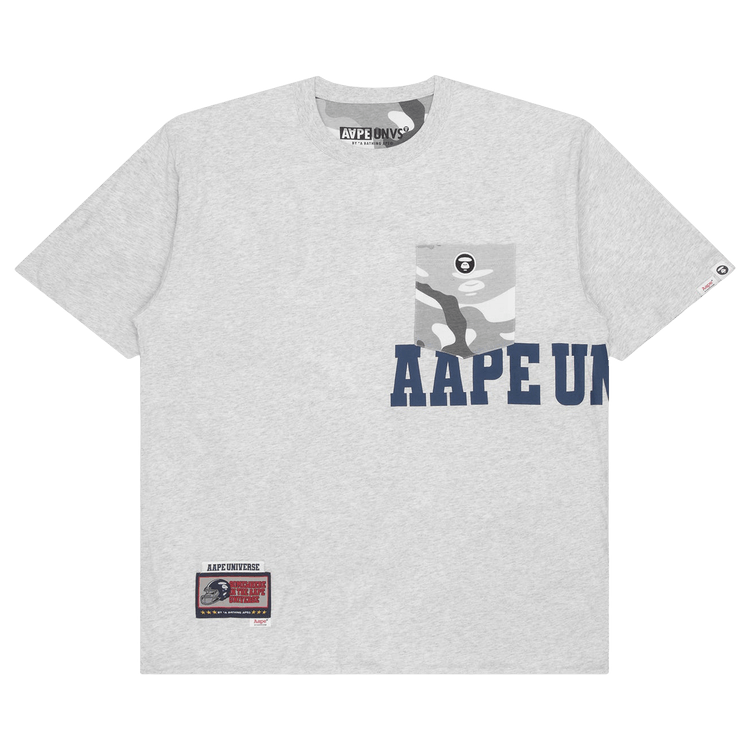 AAPE Moonface Chest Pocket Tee "White/Heather"
