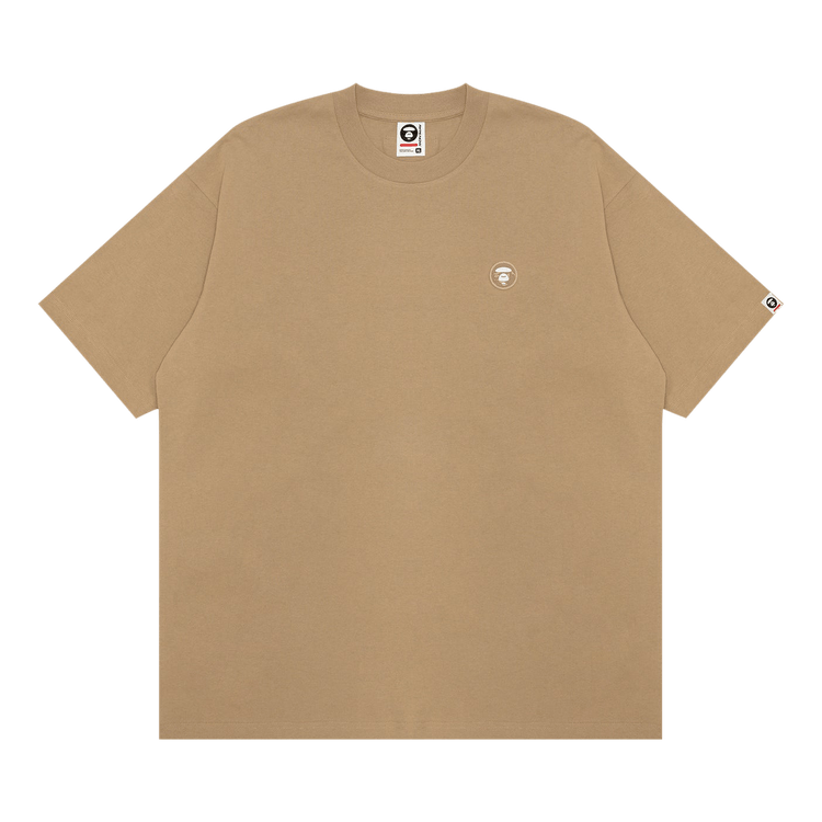 AAPE Now Moonface Logo Short Sleeve Tee "Beige"