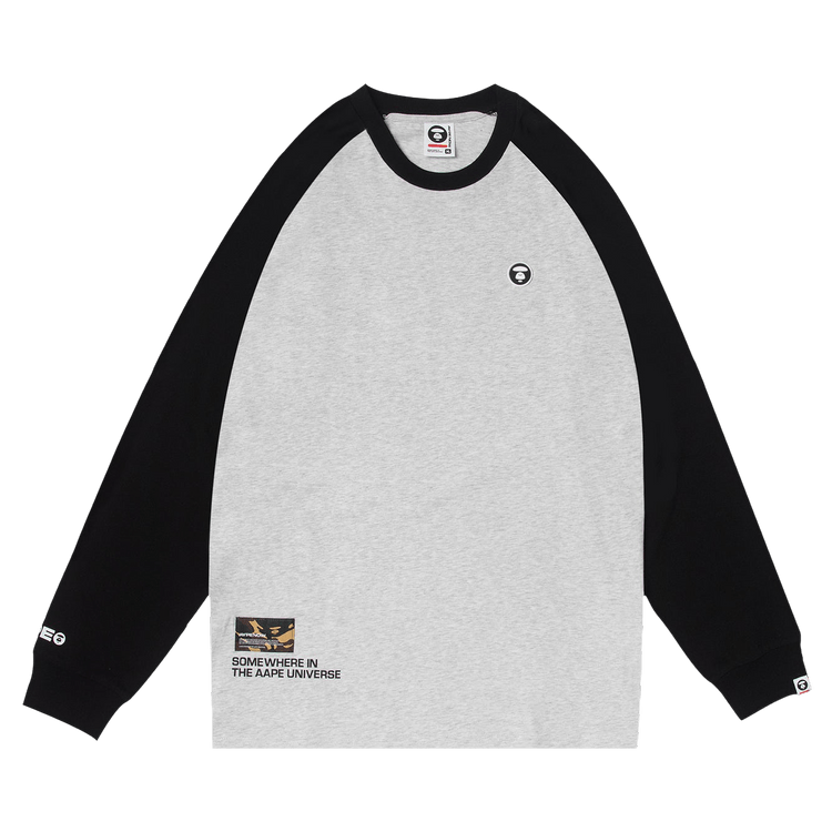AAPE Moonface Raglan Long-Sleeve Tee "Black"