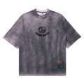 AAPE Moonface Graphic Embroidered Tie-Dye Tee "Pink/Grey"