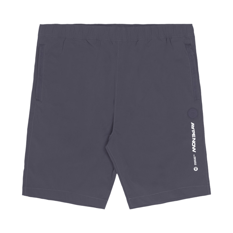 AAPE Moonface Patch Track Shorts "Grey/Purple"