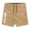 AAPE Moonface Dyed Sweat Shorts "Beige/White"