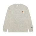 AAPE r Long Sleeve Tee "White/Heather"