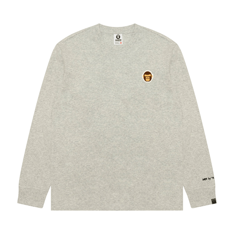 AAPE r Long Sleeve Tee "White/Heather"
