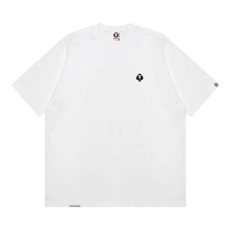 AAPE Now Spades Moonface Logo Short Sleeve Tee "White"