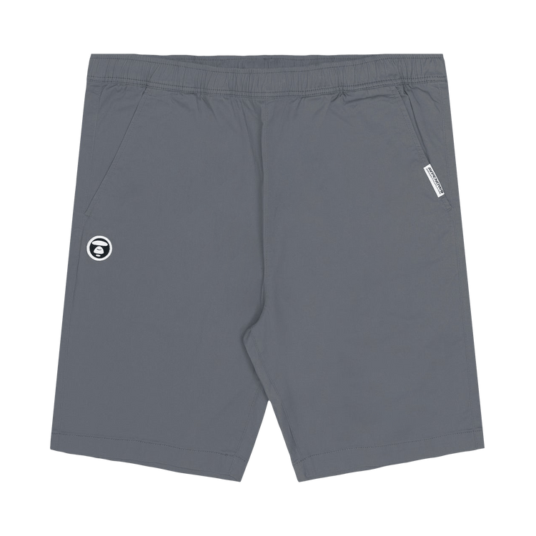 AAPE Moonface Embroidered Twill Shorts "Grey/Light"