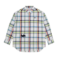 AAPE Moonface Plaid Button-Down Shirt "Ivory/Charcoal"