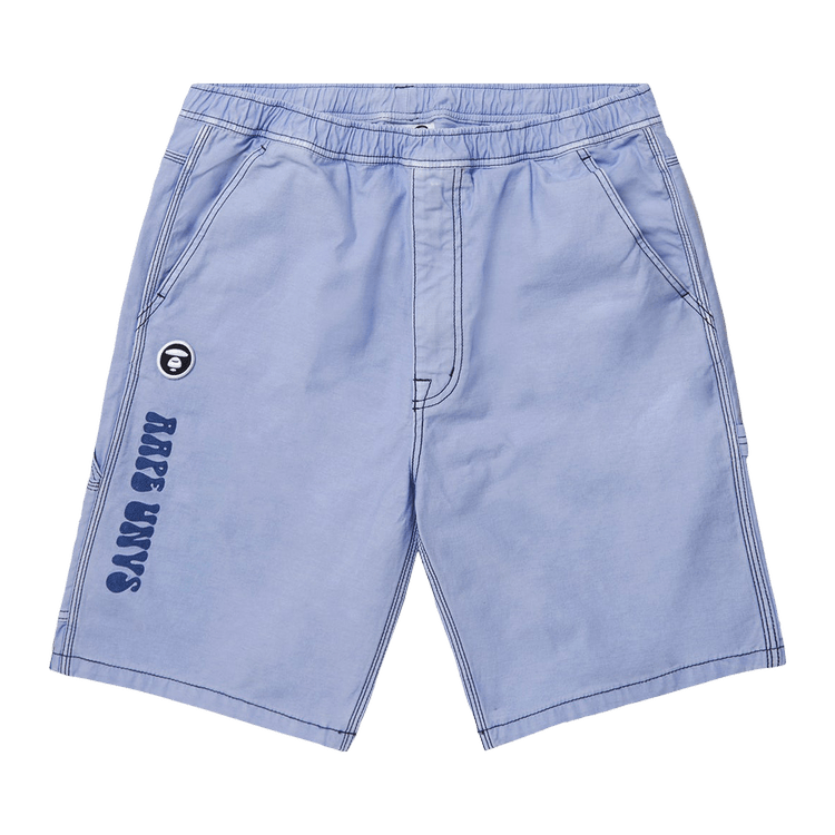 AAPE Moonface Embroidered Carpenter Shorts "Purple/Light"