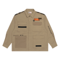 AAPE Moonface Military Shirt "Beige"