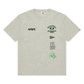AAPE Unvs Multi-Logo Tee "White/Heather"