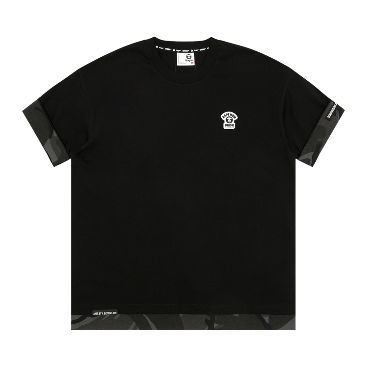 AAPE Now Moonface Logo Short Sleeve Tee "Black"