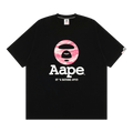 AAPE Unvs Moonface Graphic Tee "Black/Pink"