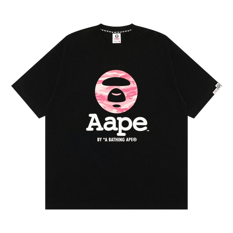 AAPE Unvs Moonface Graphic Tee "Black/Pink"
