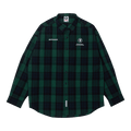 AAPE Moonface Check Shirt "Navy/Green"