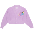 AAPE Cropped Logo Cardigan "Purple/Light"