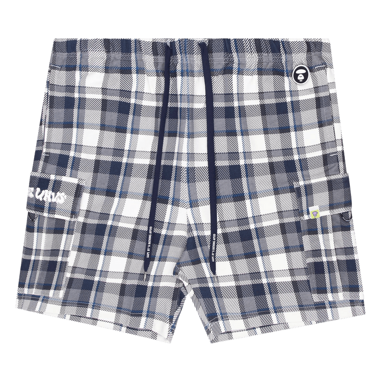 AAPE Moonface Sweat Cargo Shorts "Ivory/Navy"