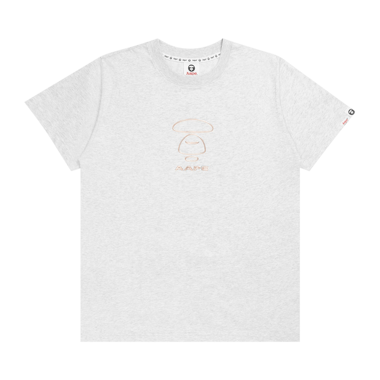 AAPE Moonface Embellished Tee "White/Heather"