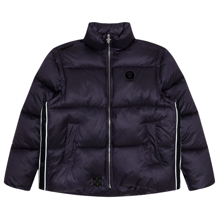 AAPE Moonface Patch Reversible Puffer Jacket "Grey/Purple"
