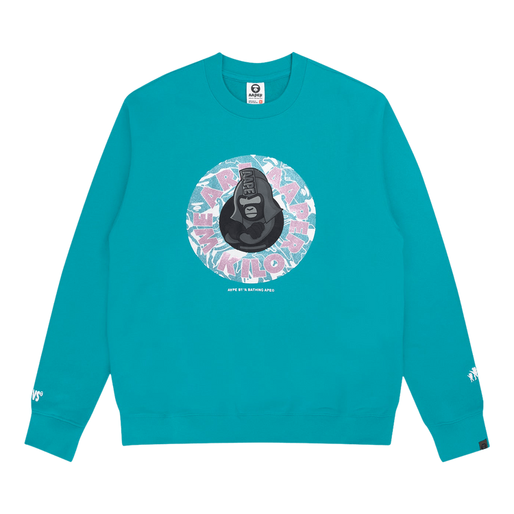 AAPE Graphic Sweatshirt "Green/Blue"