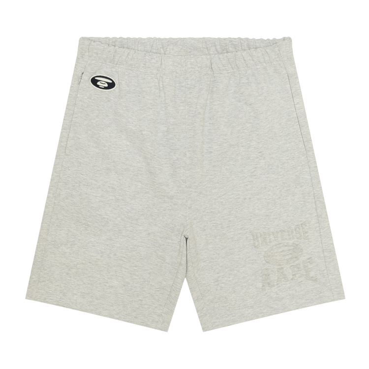 AAPE Unvs Moonface Logo Sweat Shorts "White/Heather"