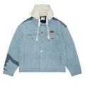 AAPE Moonface Logo Hooded Denim Jacket "Blue/Light"