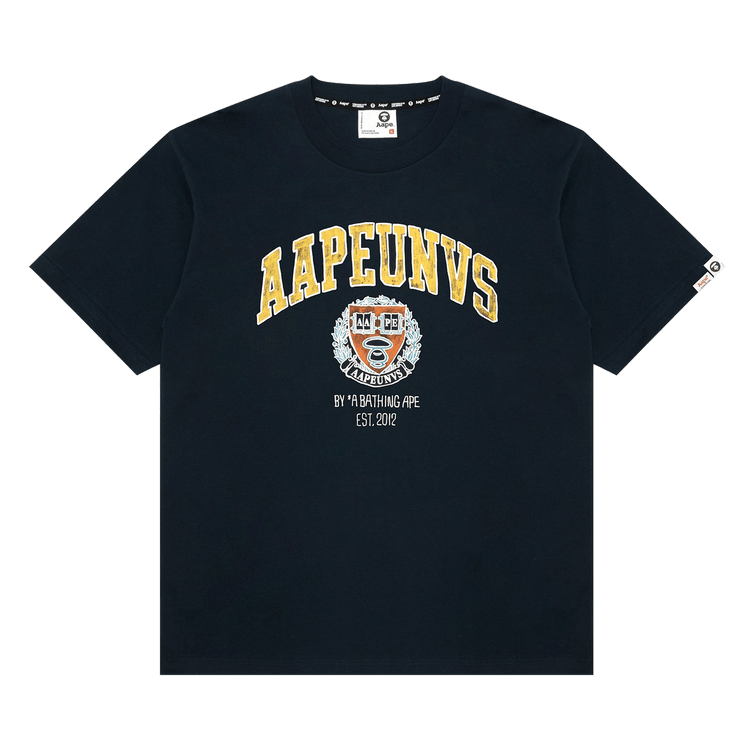 AAPE Unvs College Tee "Navy/Dark"