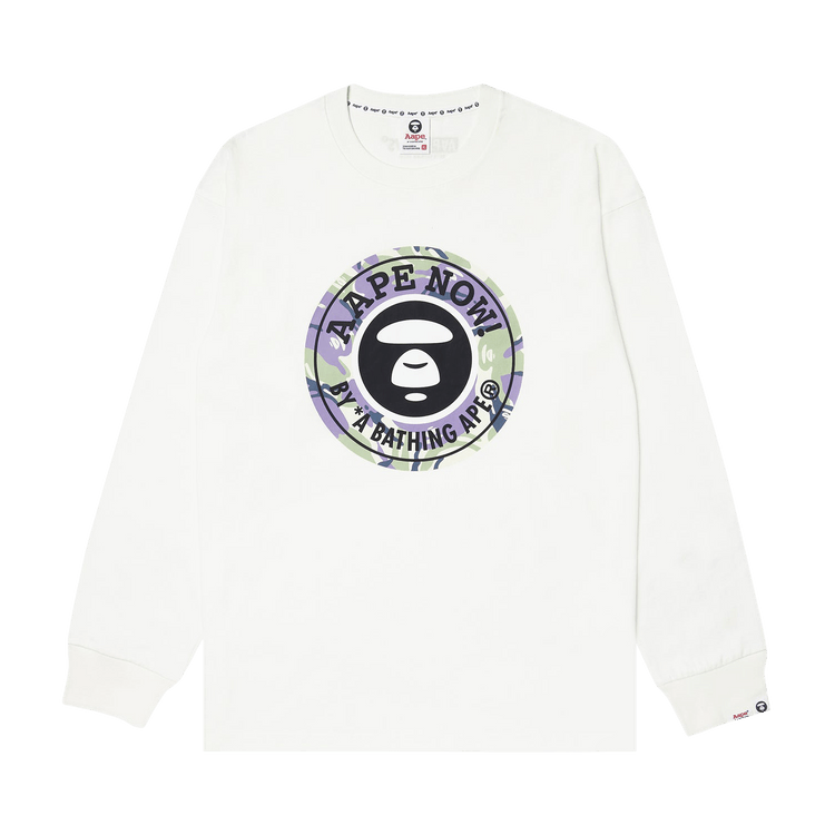 AAPE Moonface Long-Sleeve Tee "Ivory"