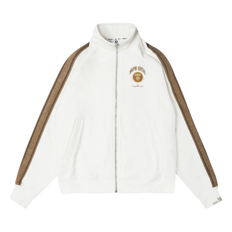 AAPE Moonface Embroidered Track Jacket "Ivory"