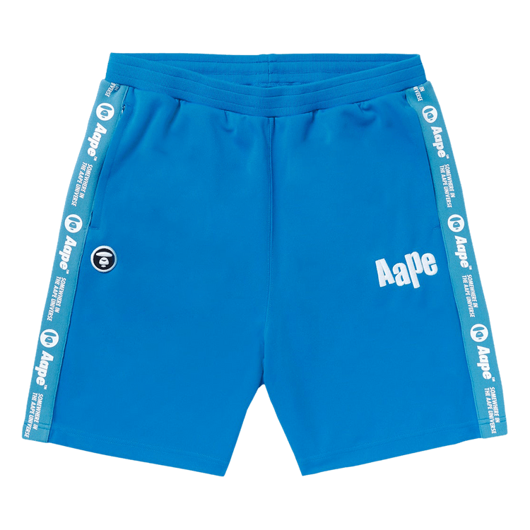 AAPE Moonface Embroidered Sweat Shorts "Blue"