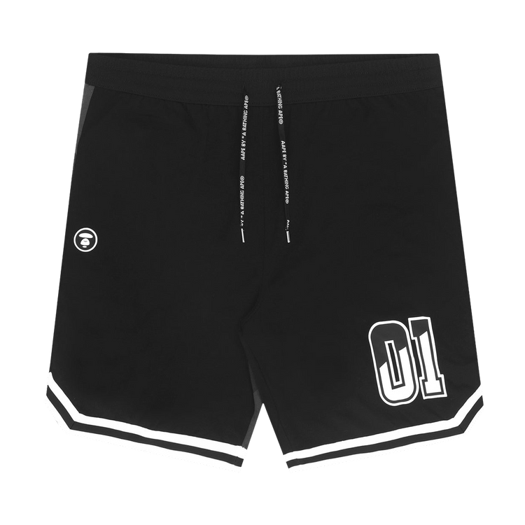 AAPE Moonface Reversible Drawstring Shorts "Black"