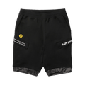 AAPE Logo Print Cargo Shorts "Black"