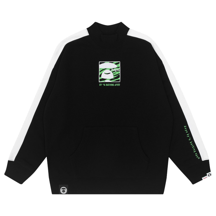 AAPE Stripe Moonface Sweatshirt "Black"