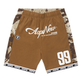 AAPE Moonface Graphic Reversible Shorts "Brown/Light"