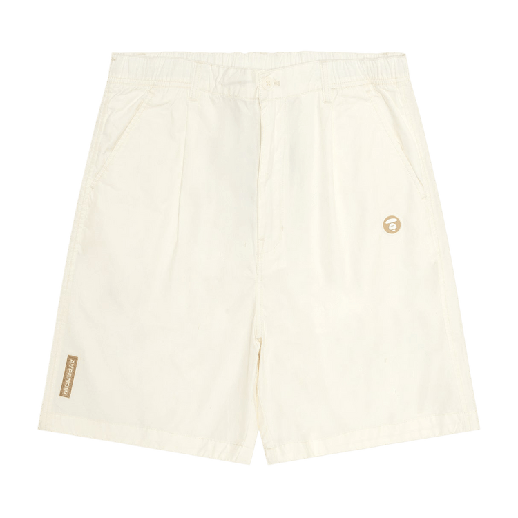 AAPE Now Moonface Logo Shorts "Ivory"