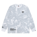 AAPE Moonface Patch Camo Long-Sleeve Tee "White/Multi"