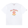 AAPE Unvs Los Angeles Moonface Tee "White"
