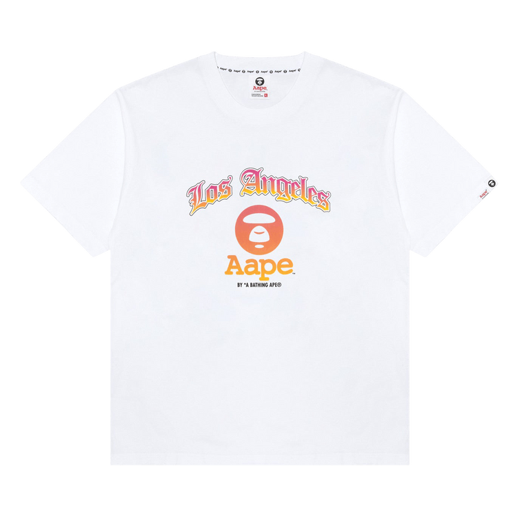 AAPE Unvs Los Angeles Moonface Tee "White"