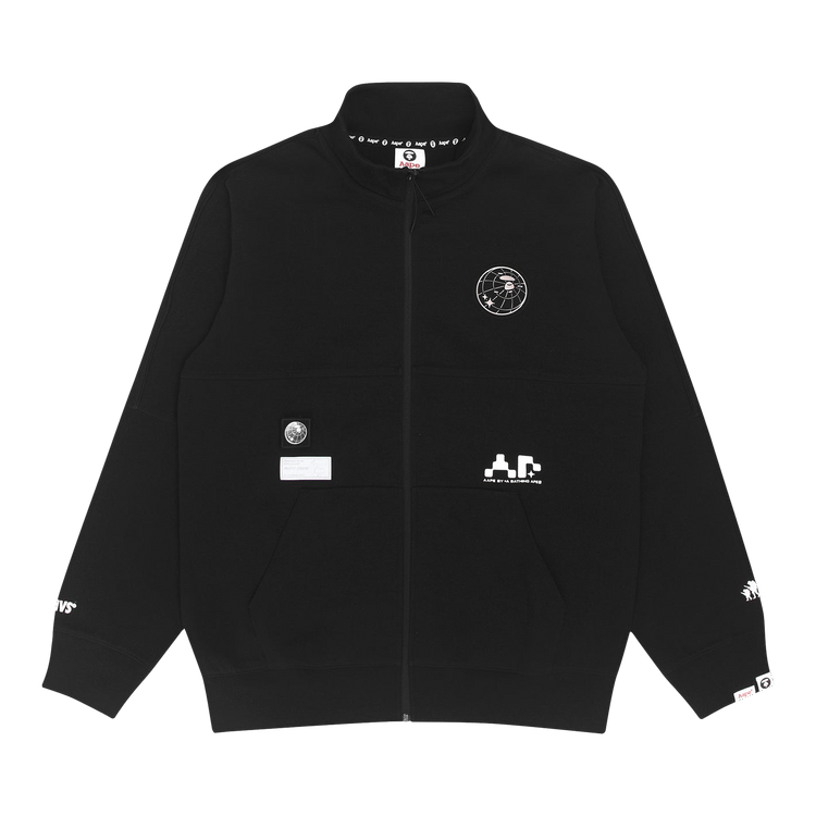 AAPE Logo Zip-Up Sweater "Black"