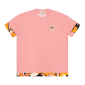 AAPE Moonface Contrasting-Trimmed Tee "Pink/Light"