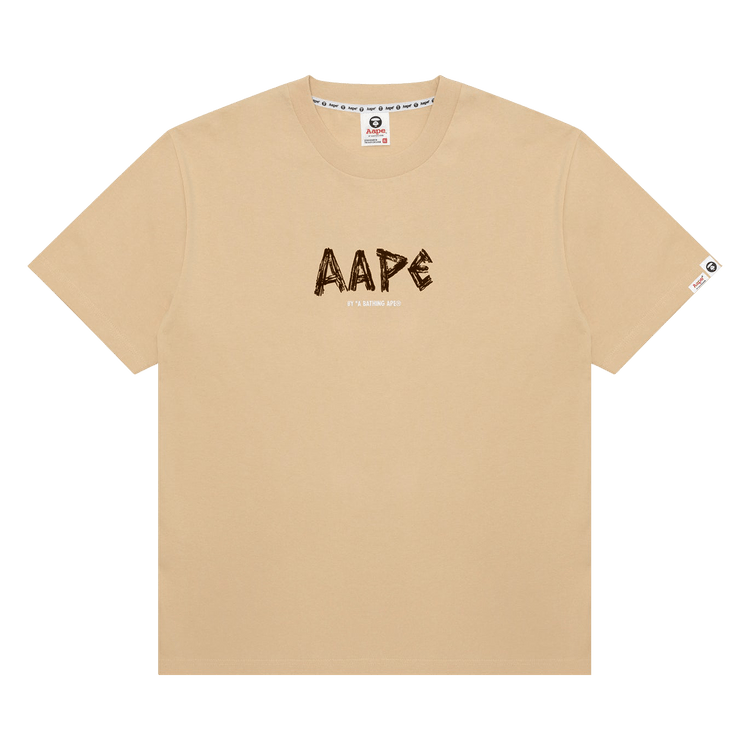 AAPE Logo Print Tee "Beige/Light"