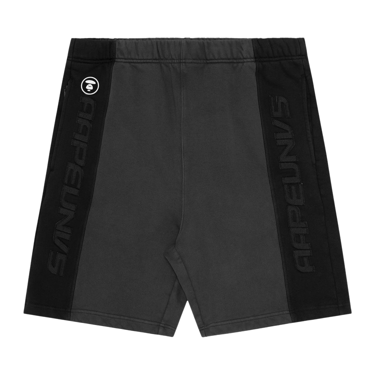 AAPE Moonface Embroidered Sweat Shorts "Black/Light"