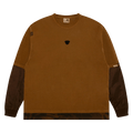 AAPE Moonface Logo Long Sleeve Tee "Brown/Light"