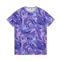 AAPE Moonface Patch Camo Graphic Tee "Purple/Blue"