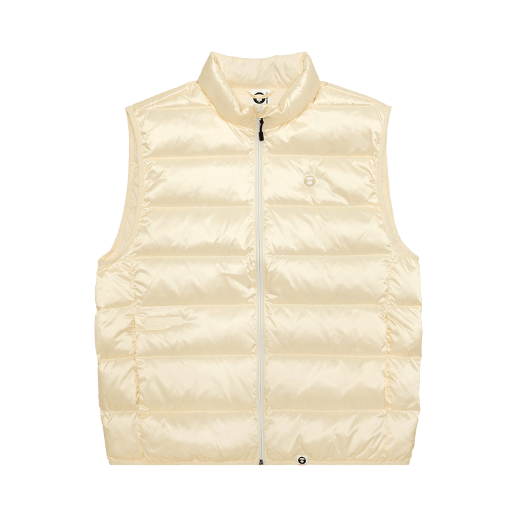 AAPE Now Moonface Logo Puffer Vest "Ivory"