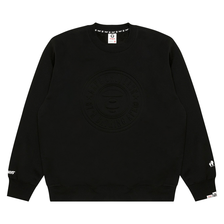 AAPE Basic Crew Neck Sweatshirt "Black"