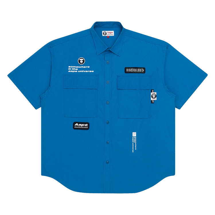 AAPE Moonface Pocket Shirt "Blue"