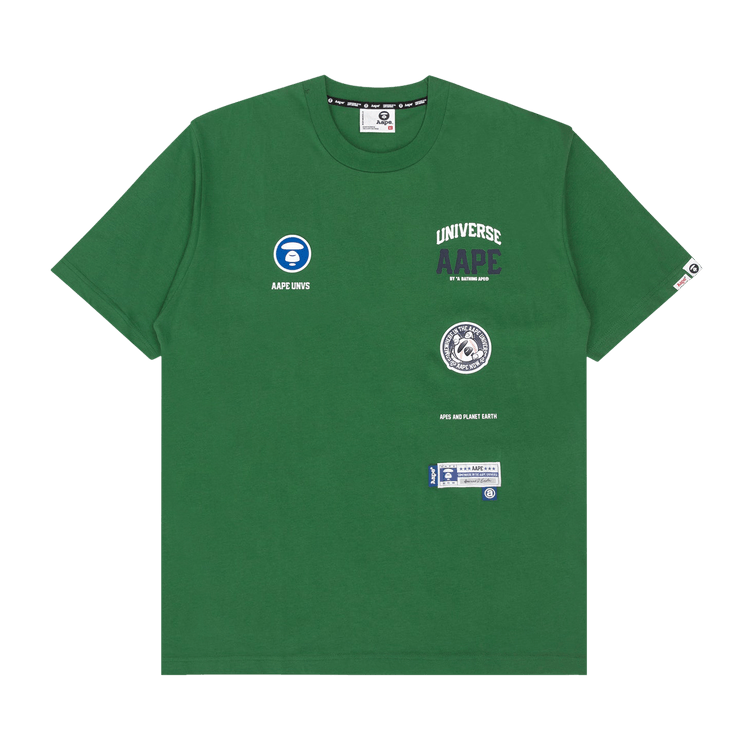 AAPE Moonface Patch Logo Tee "Green/Dark"