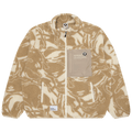 AAPE Moonface Patch Camo Fleece Jacket "Ivory/Multi"