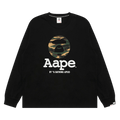 AAPE Unvs Long Sleeve Tee "Black/Green"
