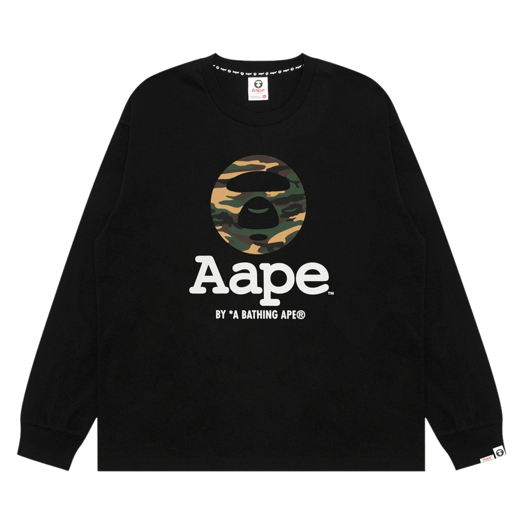 AAPE Unvs Long Sleeve Tee "Black/Green"